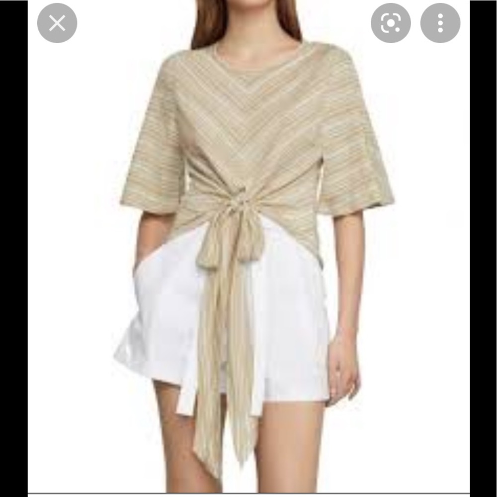 BCBGMAXAZRIA SAHARA COMBO STRIPED TOP